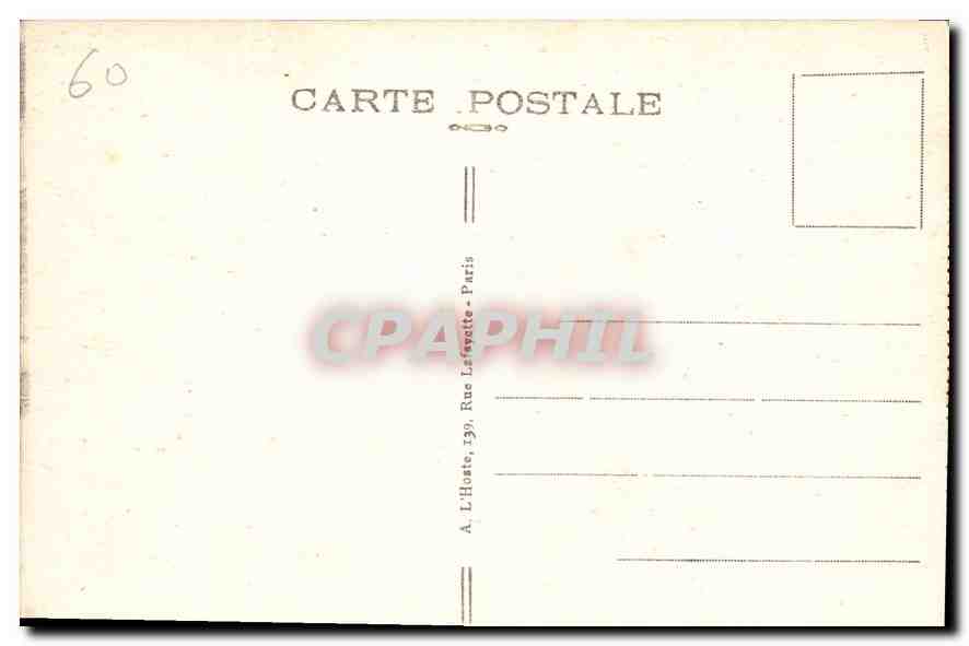CPA Foret de Compiegne Emplacement du Wagon du Marechal Foch  — Rückseite