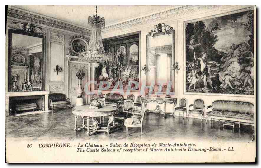 CPA Compiegne le Chateau Salon de Reception de Marie Antoinette 
