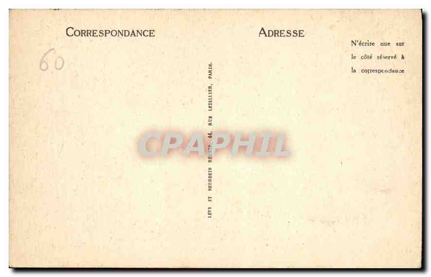 CPA Compiegne le Chateau Salon de Reception de Marie Antoinette  — Rückseite