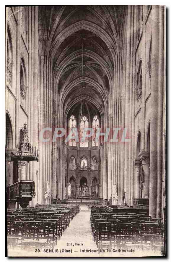 CPA Senlis Oise Interieur de la Cathedrale 
