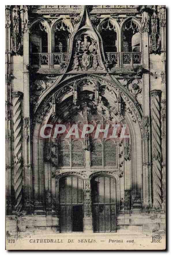 CPA Cathedrale de Senlis Portail sud 
