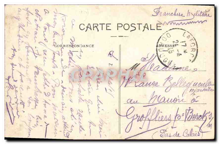 CPA Dordogne Chateau de Montclard  — Verso
