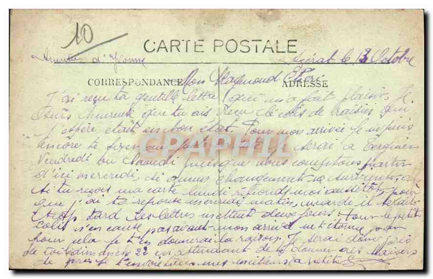 CPA Dordogne Azerat Vue generale  — Rückseite