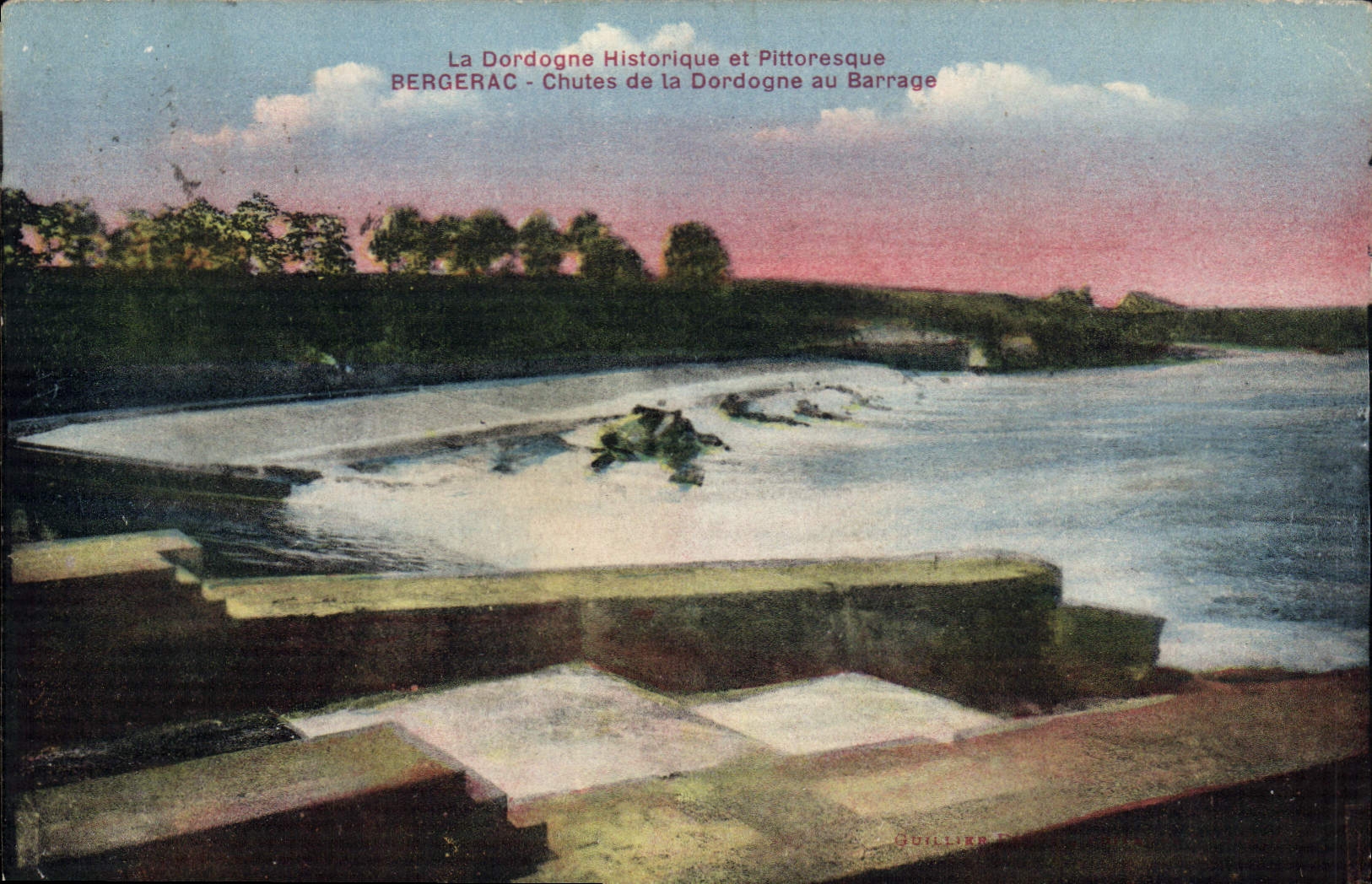 CPA La Dordogne Historique et Pittoresque Berferac Chutes de la Dordogne au Barrage 
