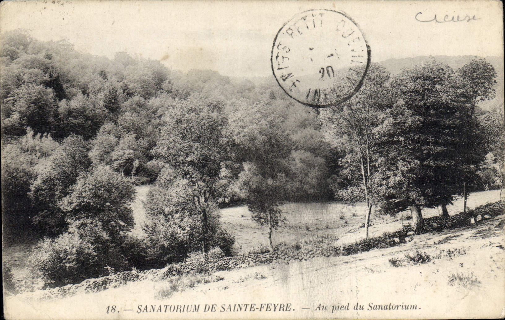 Sanatorium de Sainte-Feyre — Au pied du Sanatorium — Éditeur inconnu, n° 18