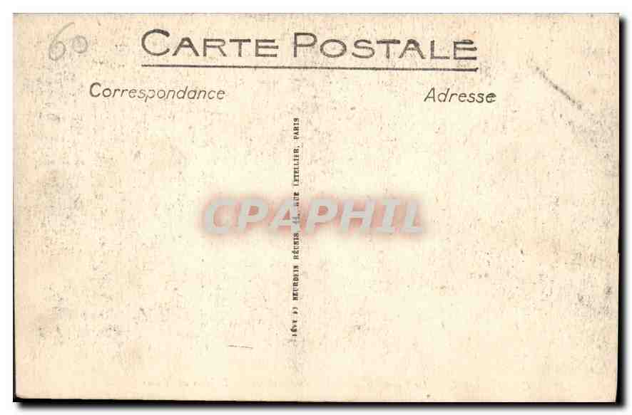 CPA Compiegne le Chateau Salon de Musique  — Verso