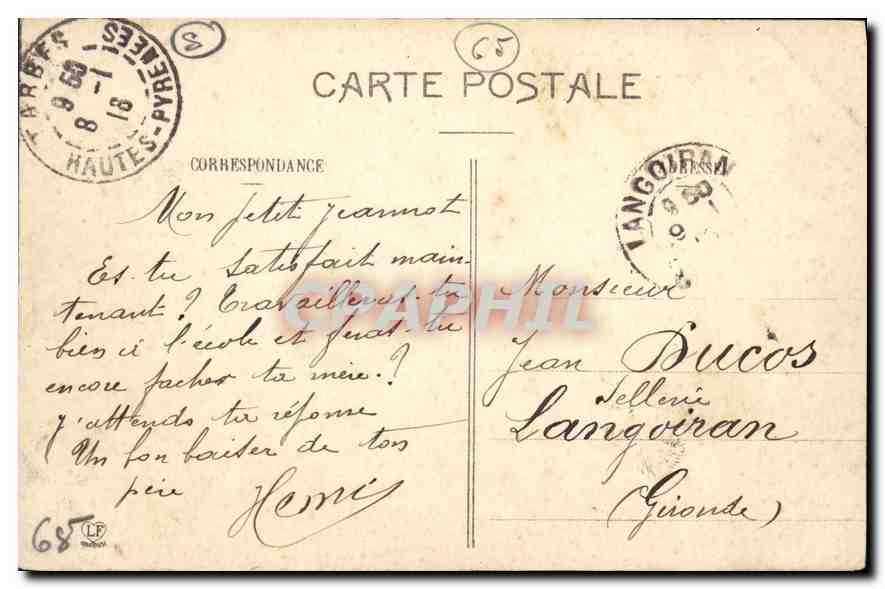 CPA Les Hautes Pyrenees La Mer du Glace du Mont Pendu  — Verso