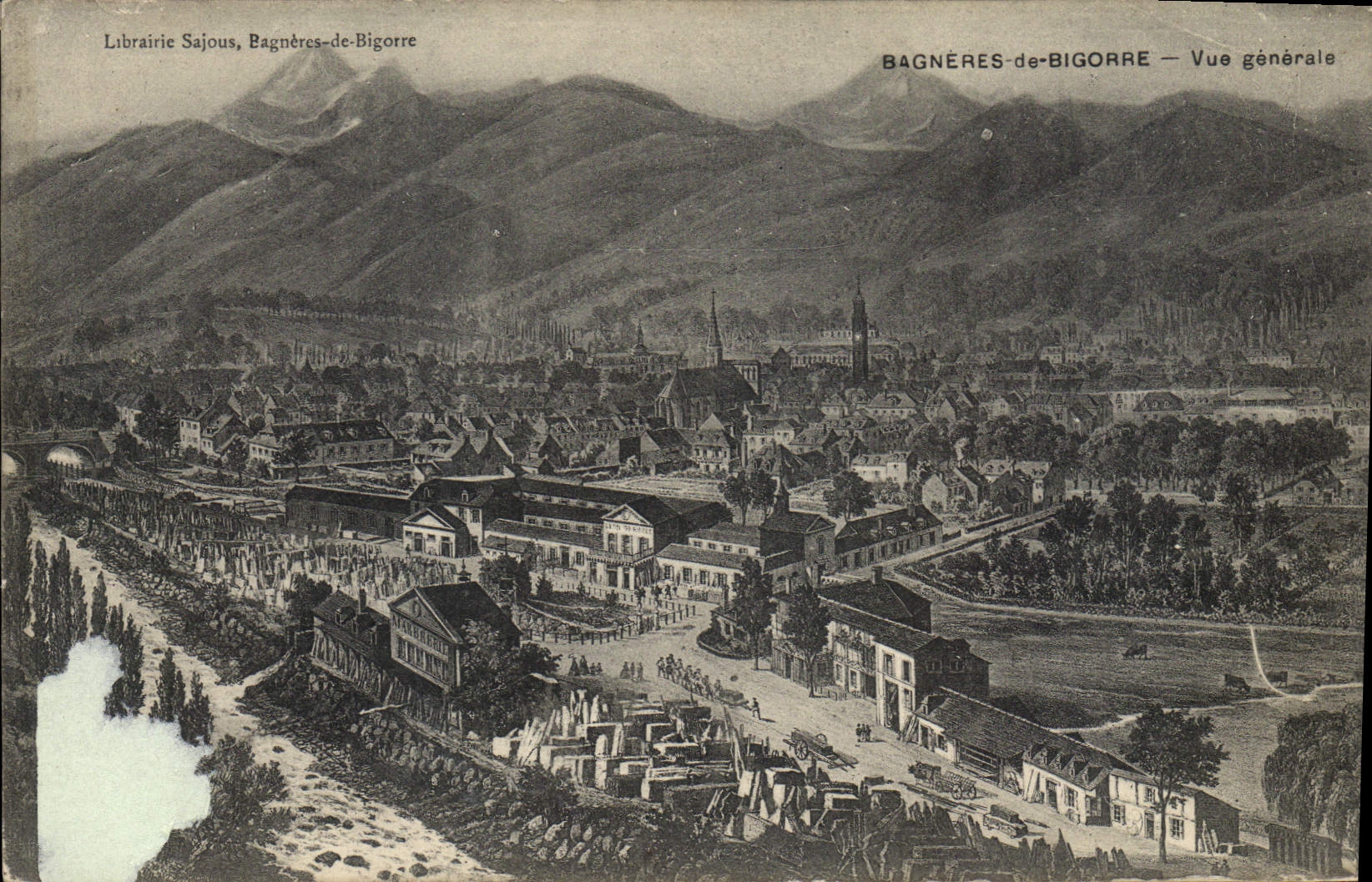 Bagnères-de-Bigorre — Vue générale — Librairie Sajous