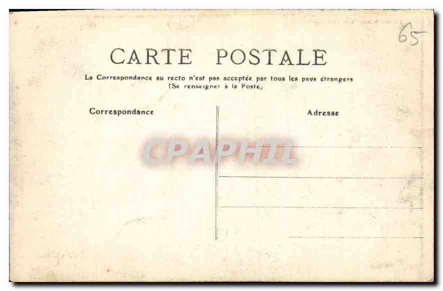 Bagnères-de-Bigorre — Vue générale — Librairie Sajous — Verso