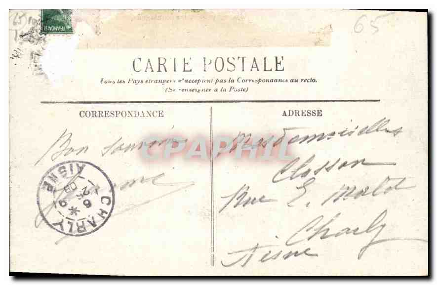 CPA Lourdes Le Chateau et les Montagnes  — Verso