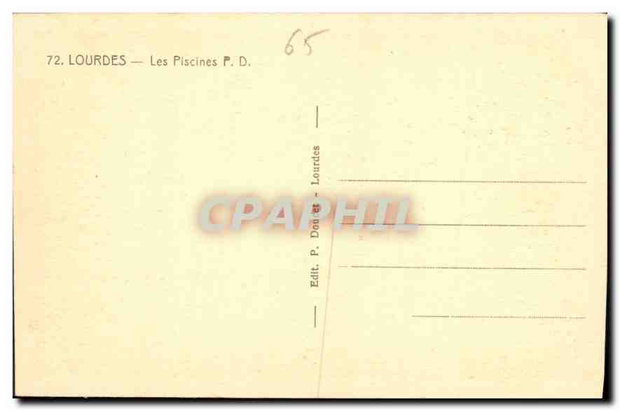 CPA Lourdes Les Piscines  — Verso