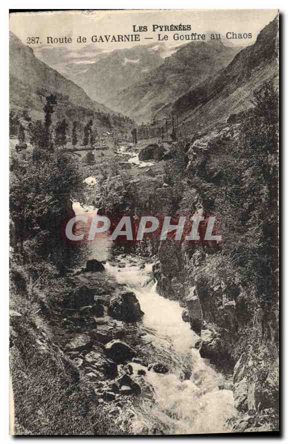 CPA Les Pyrenees Route de Gavarnie Le Gouffre au Chaos 