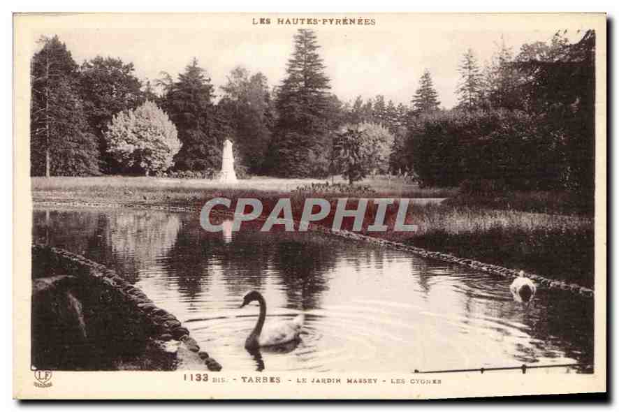 Les Hautes-Pyrénées — Tarbes — Le Jardin Massey — Les Cygnes — Phototypie Labourtouse