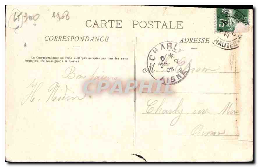 CPA Lourdes Souvenir du Cinquantenaire  — Verso