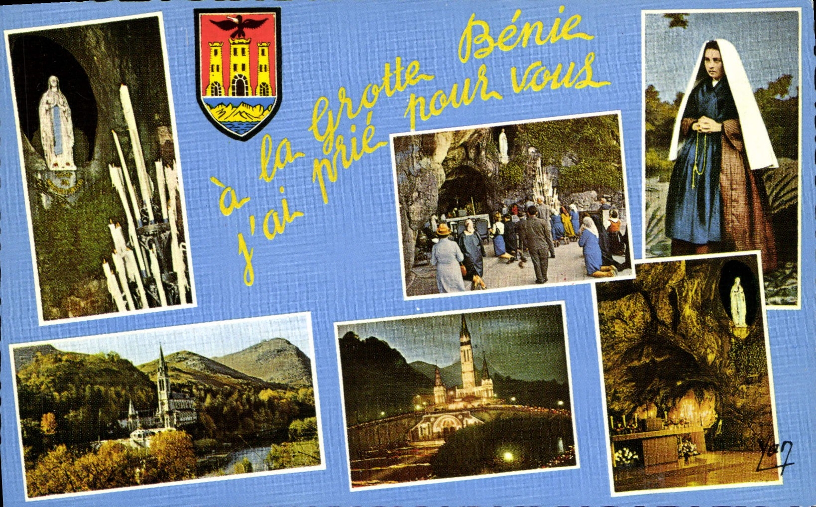 CPA A La Grotte Benie j'ai prie pour vous 