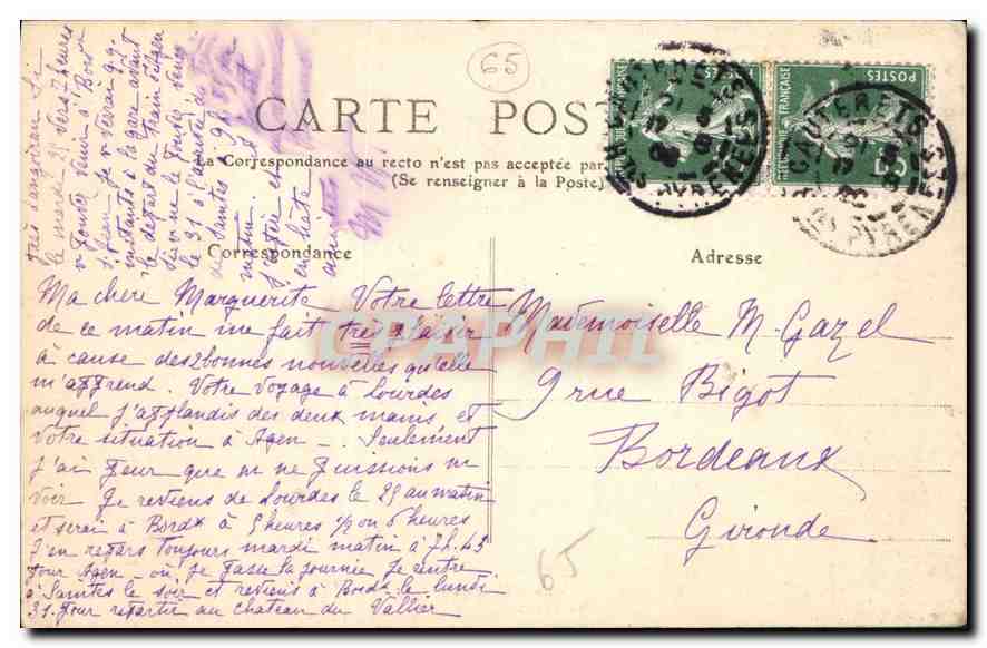 CPA Gavarnie Le Breche de Roland Cote France  — Verso