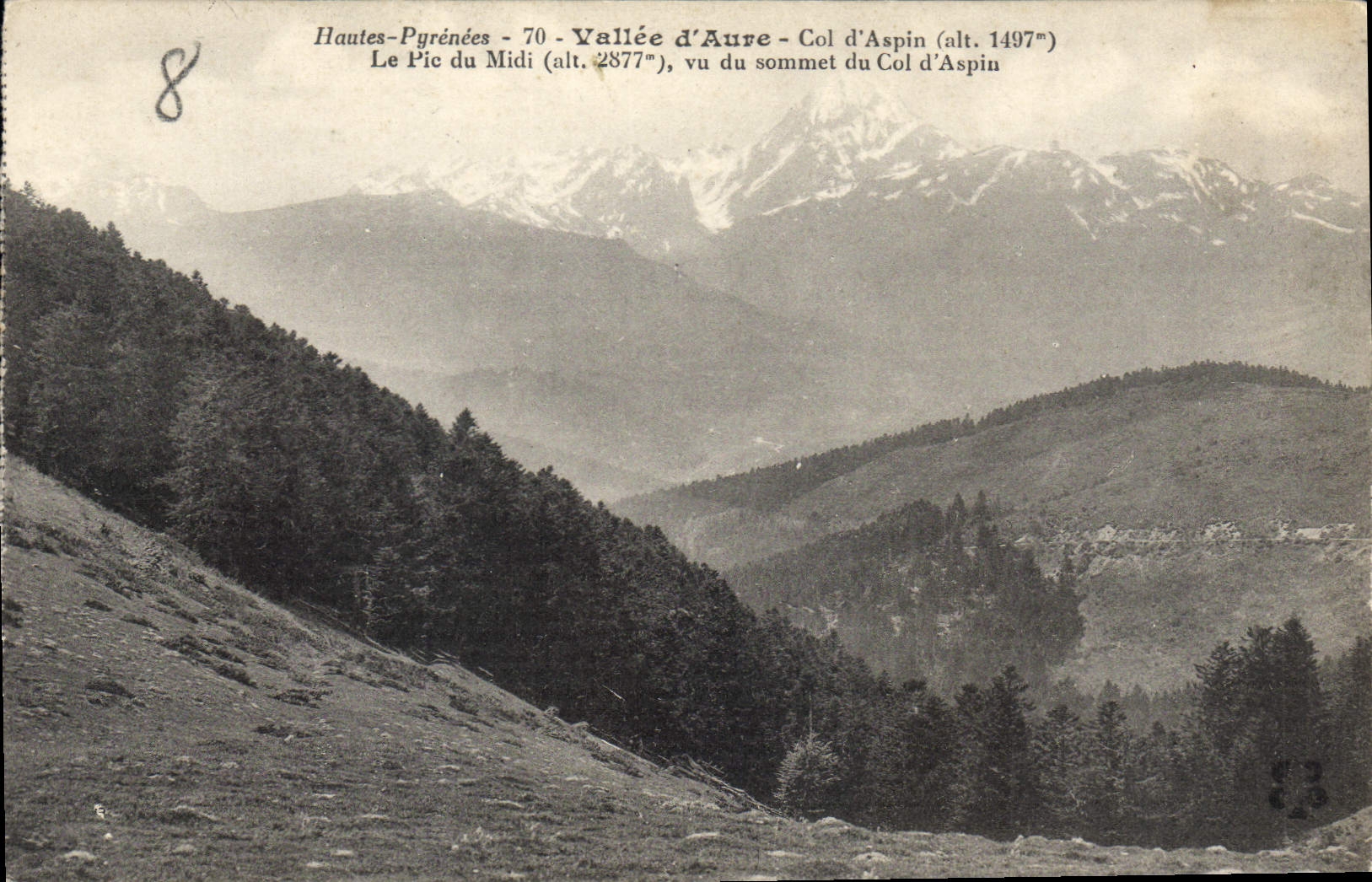 Hautes-Pyrénées - Vallée d'Aure - Le Pic du Midi vu du Col d'Aspin