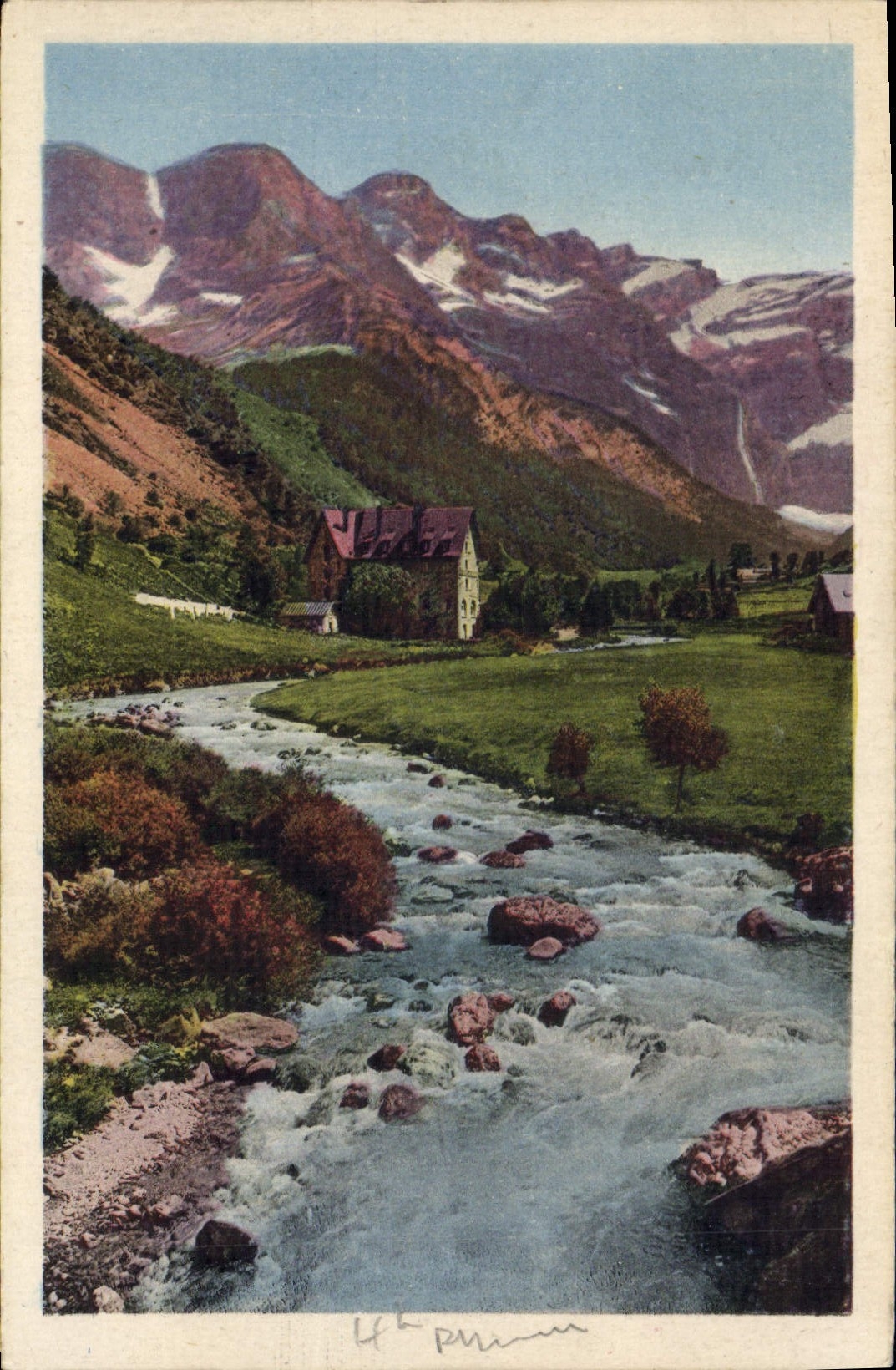 CPA Gavarnie Hautes Pyrenees Le Gave et le Cirque 