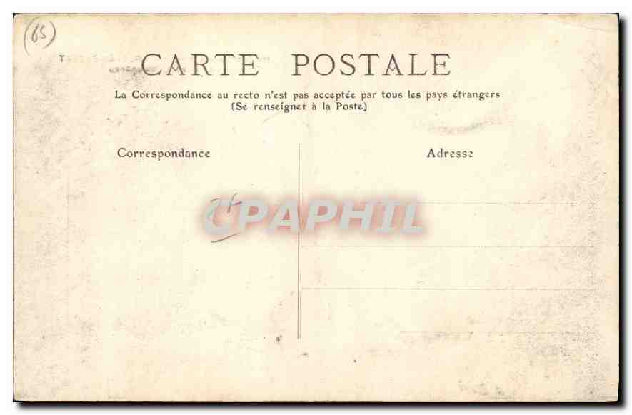 CPA Hautes Pyrenees Argeles Gazost La Pierre de Balandrau  — Rückseite
