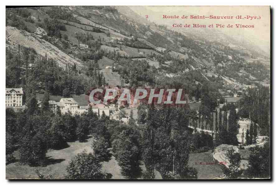 CPA Route de Saint Sauveur Col de Riou et Pic de Viscos 