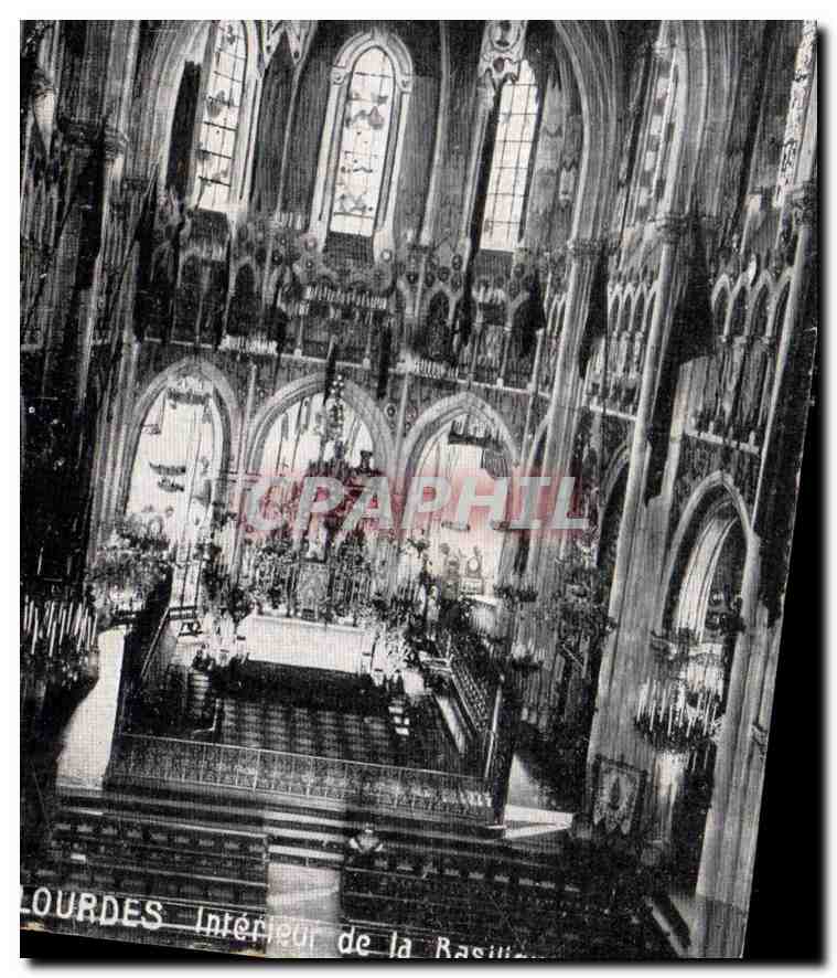 CPA Lourdes Interieur de la Basilique 