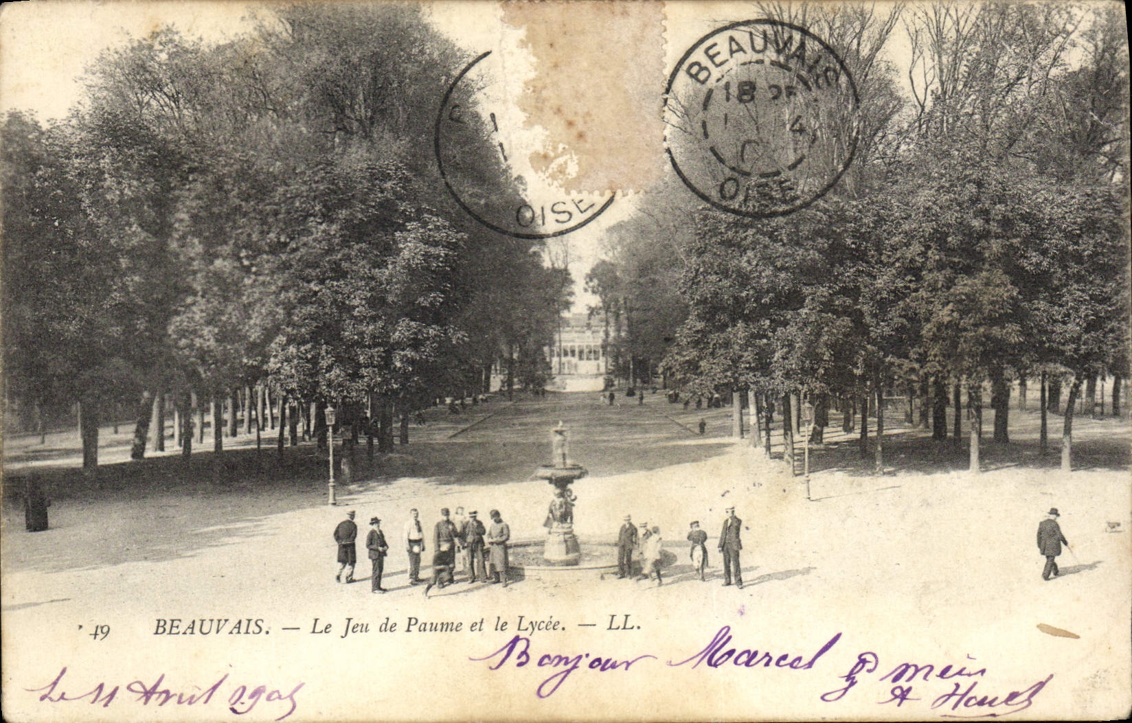 CPA Beauvais Le Jen de Paume et le Lycee 