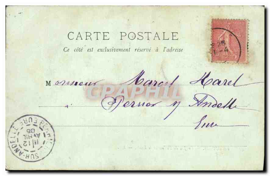 CPA Beauvais Le Jen de Paume et le Lycee  — Verso