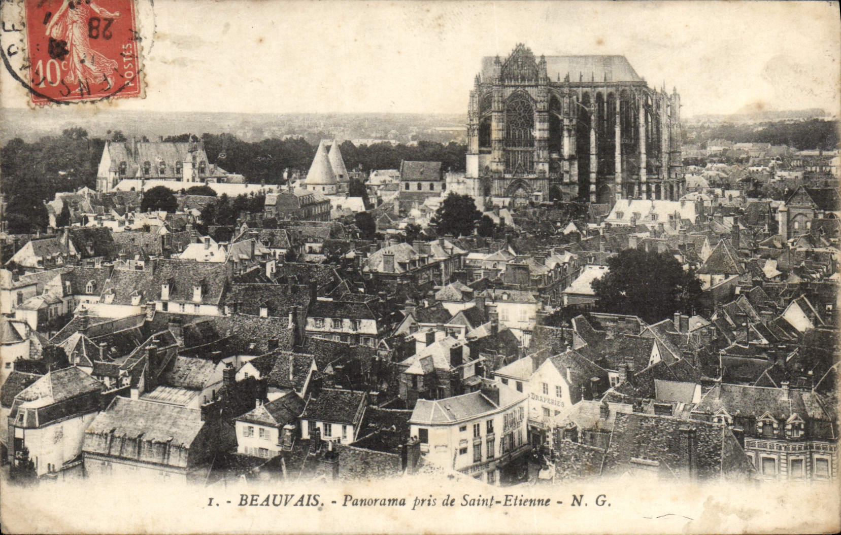 CPA Beauvais Panorama pris de Saint Etienne 