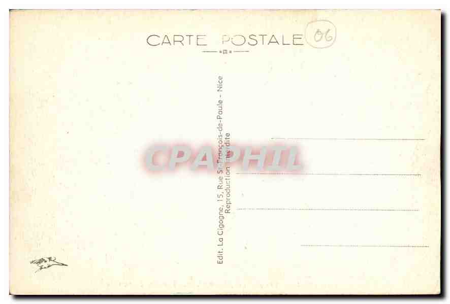 CPA Nice Vue generale prise des Jardins Theodore de Banville  — Verso