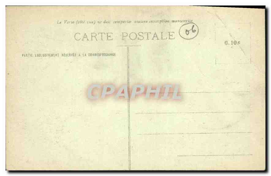 CPA Cannes Hotel Continental Les Terrsses  — Verso