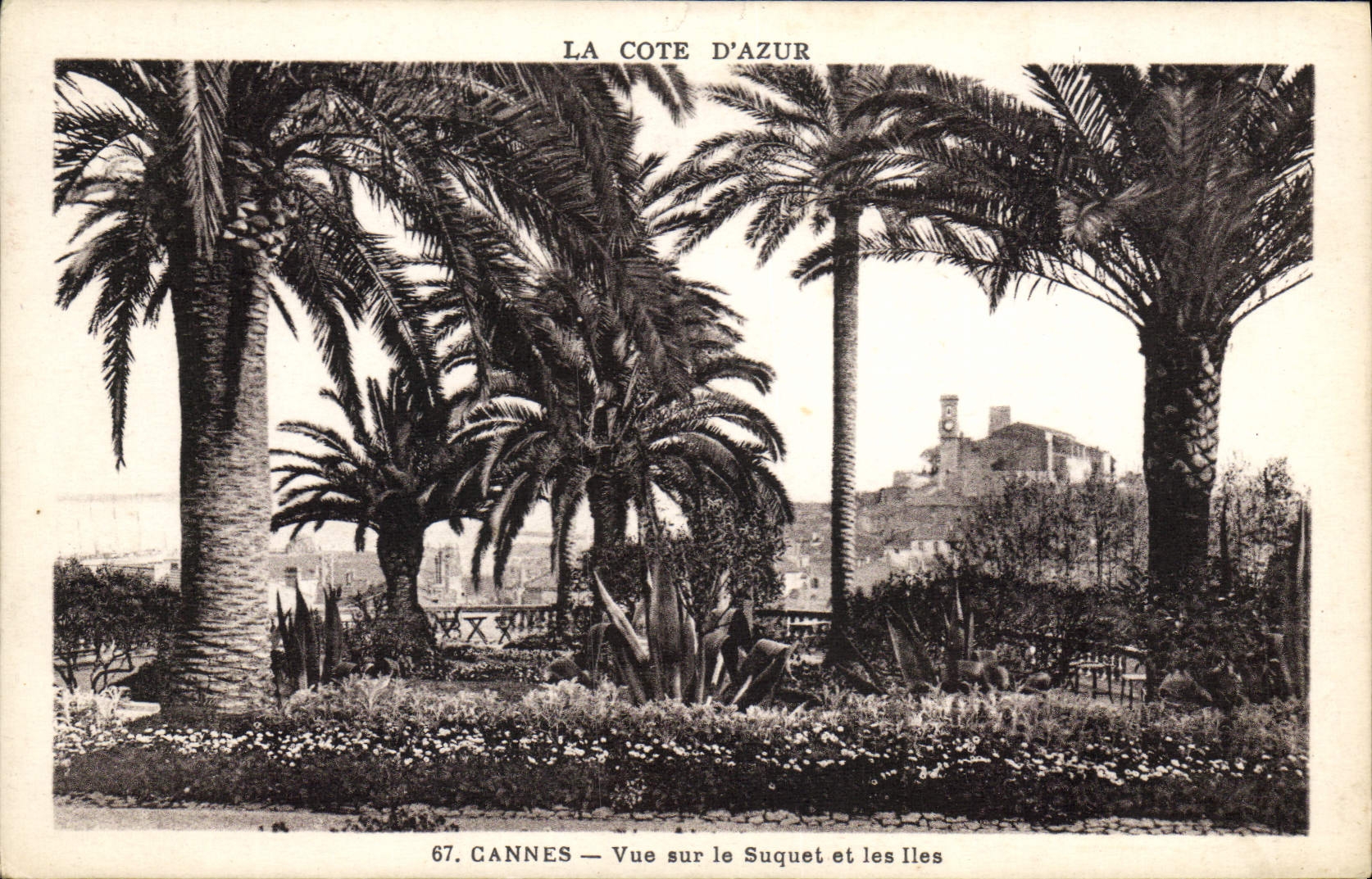 Cannes — Aussicht auf den Suquet und die Inseln — Munter, Kunstverlag, Nizza