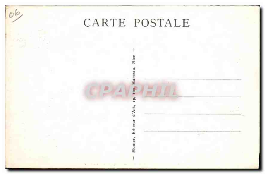 Cannes — Aussicht auf den Suquet und die Inseln — Munter, Kunstverlag, Nizza — Rückseite