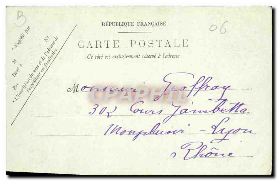 CPA Nice Allee des Palmiers au Chateau  — Rückseite