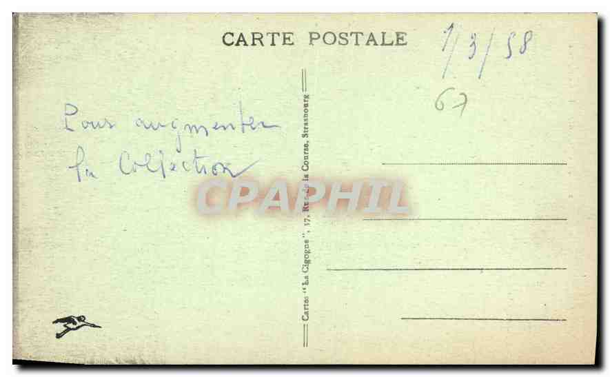CPA Strasbourg La Cathedrale  — Rückseite