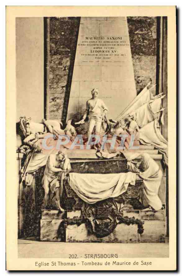 CPA Strasbourg Eglise St Thomas Tombeau de Maurice de Saxe 