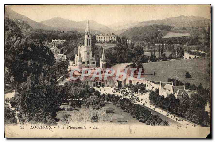 CPA Lourdes Vue Plongeante 