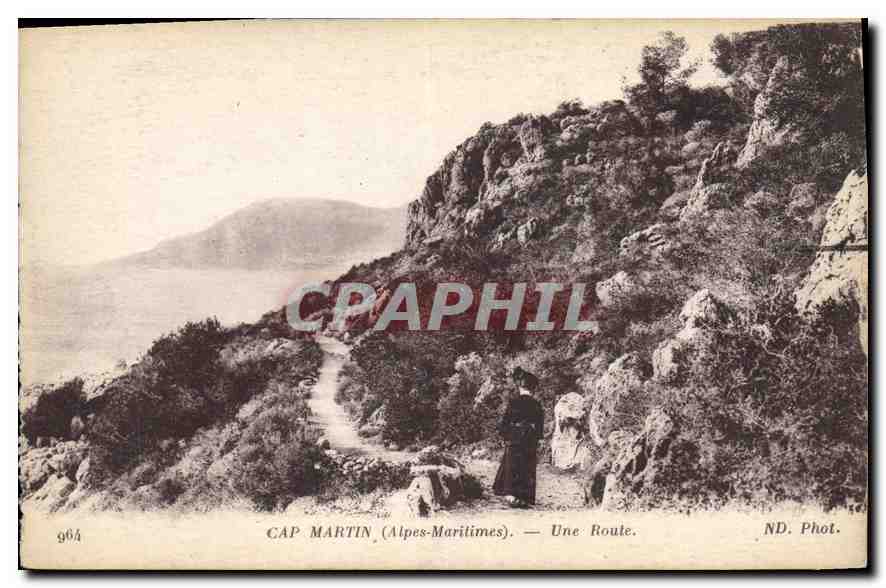CPA Cap Martin Alpes Maritimes Une Route 