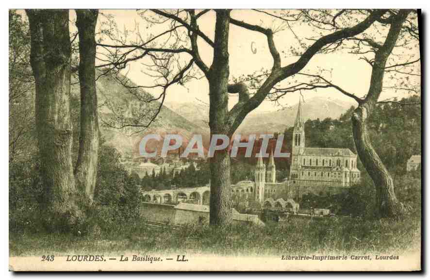 Lourdes — La Basilique — Librairie-Imprimerie Carrot, Lourdes