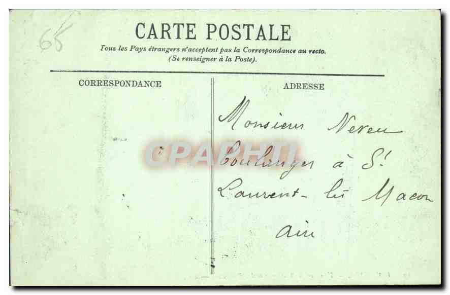 CPA Lourdes Vue sur a Basilique et les Pyrenees  — Verso