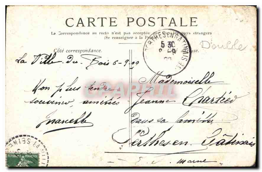 CPA Versailles Portrait de Marie Antoinette par Mme Vigee Lebrun  — Verso