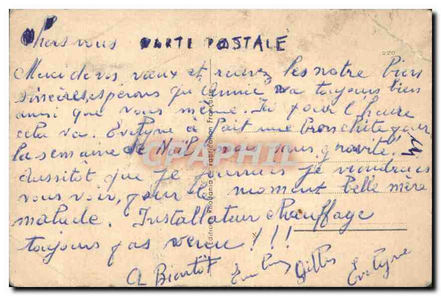 CPA Bonne Annee  — Rückseite
