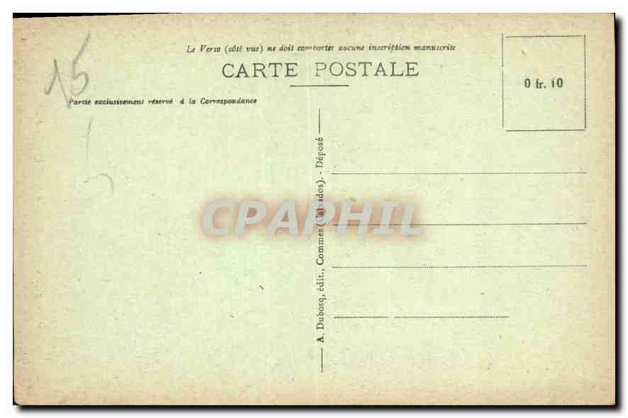 CPA Aux pieds de N D de la Delivrande j'ai prie pour vous  — Rückseite
