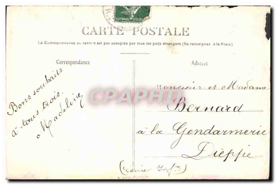 CPA Une Bonne Annee du Point du Jour  — Verso