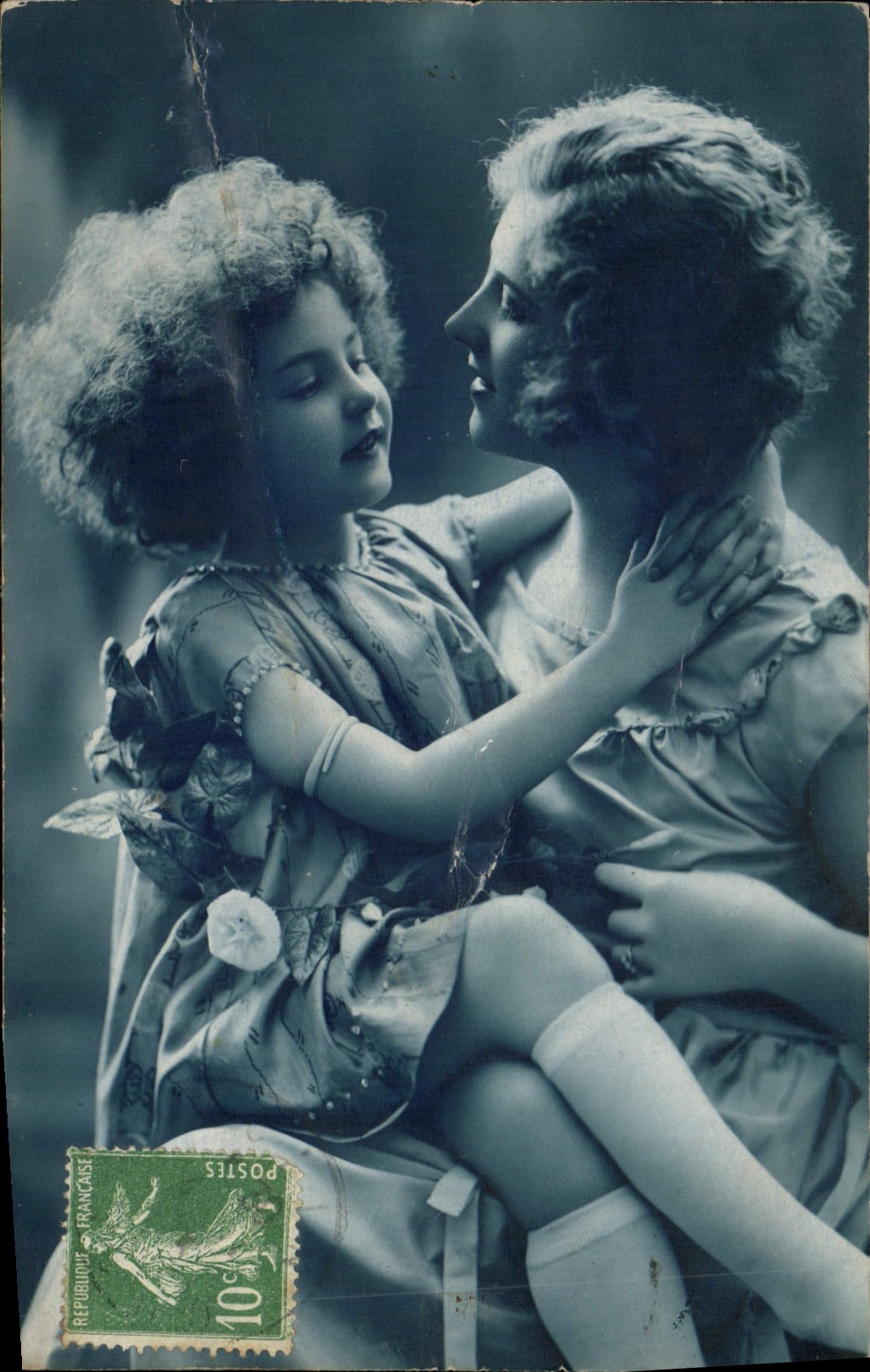CPA Femme Enfant