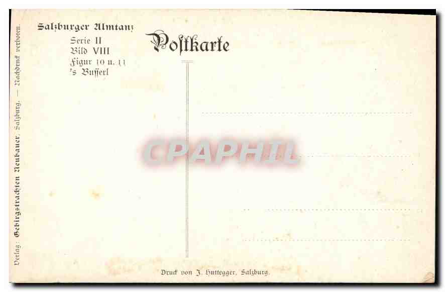 CPA Femme Folklore — Rückseite
