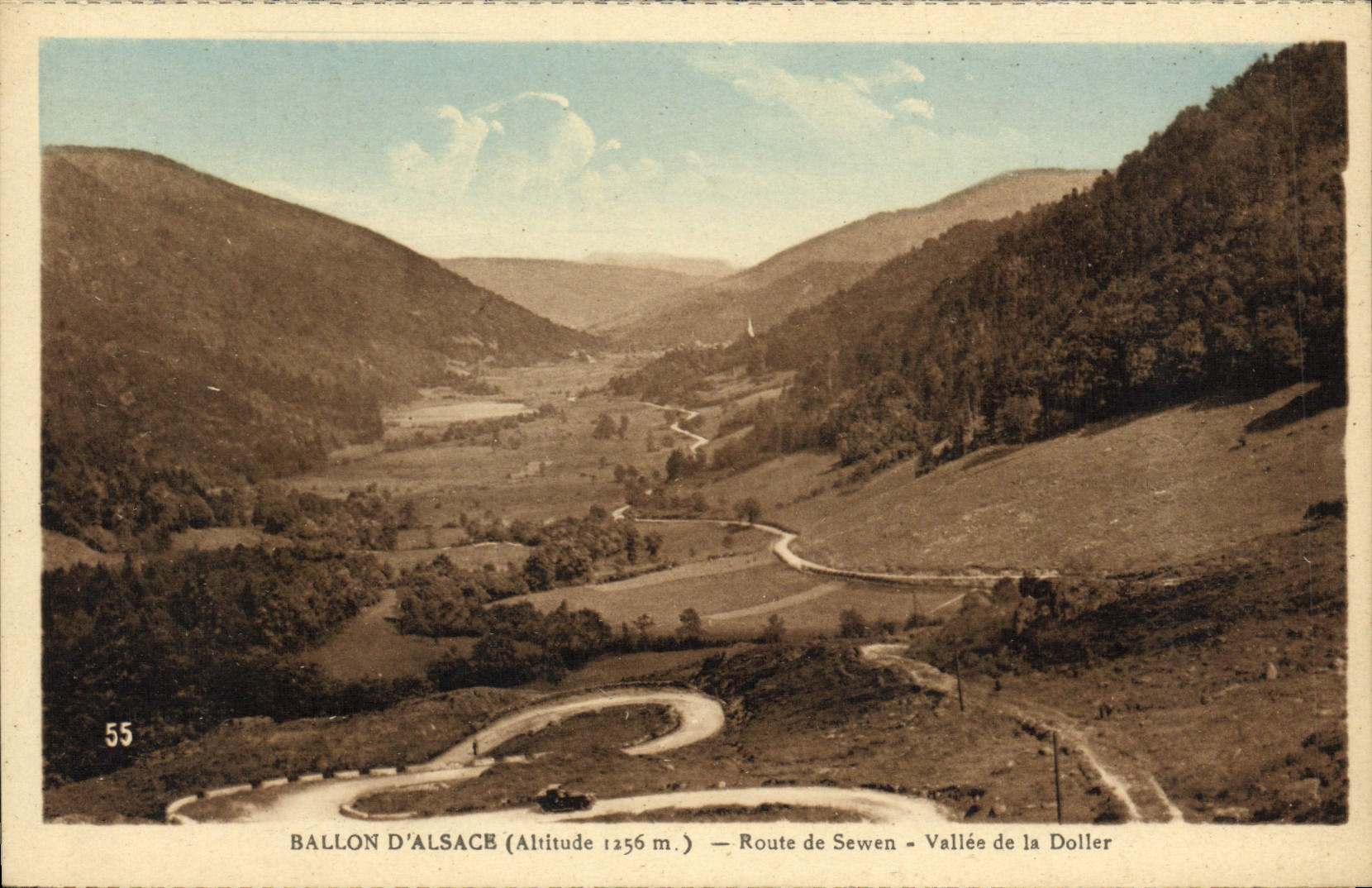 CPA Ballon d'Alsace Route de Sewen Vallee de la Doller 