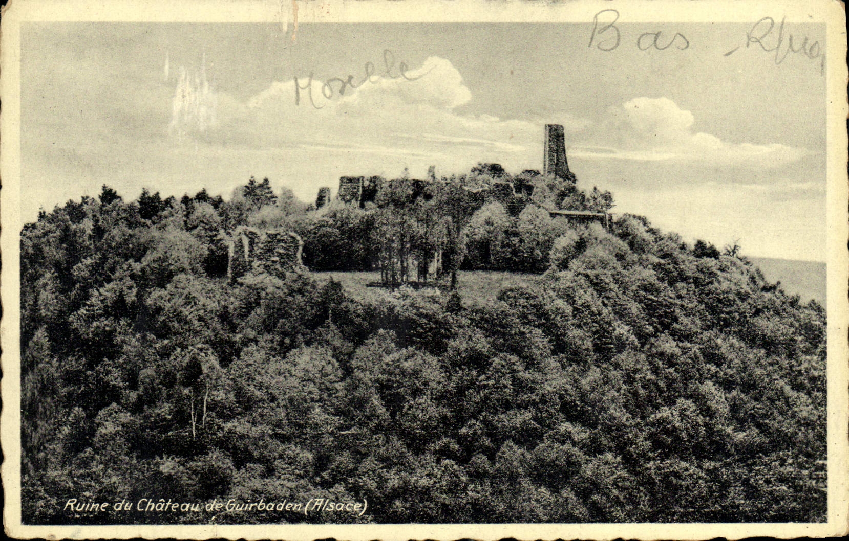 CPA Ruine du Chateau de Guirbaden Alsace 