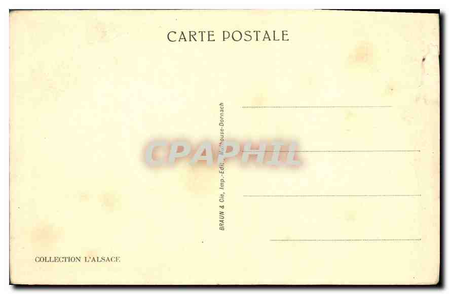 CPA Colmar Oriel du Commissariat de Police  — Rückseite