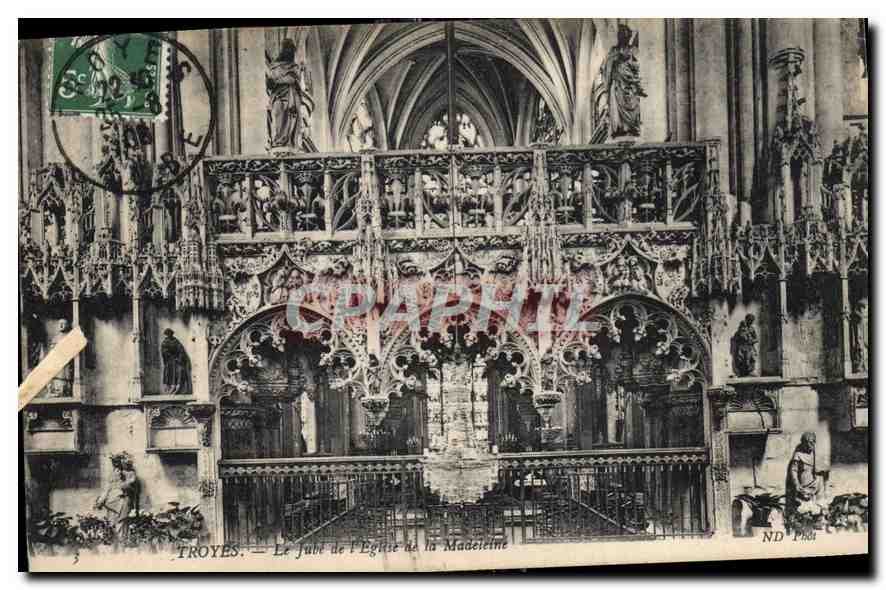 CPA Troyes Le Jube de l'Eglise de la Madeleine 