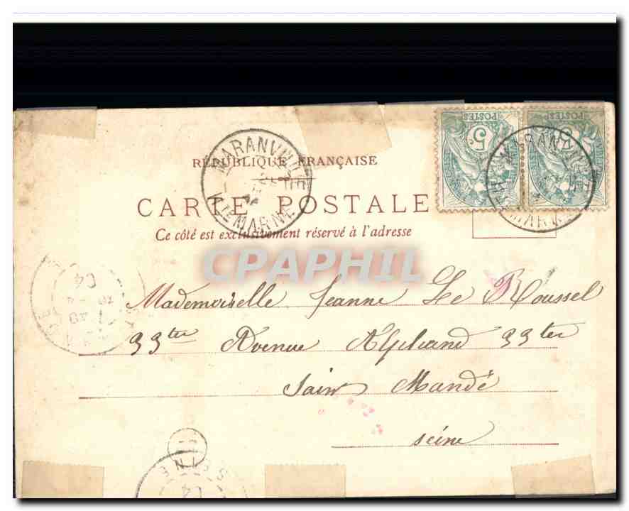 Bar-sur-Aube — Le Pont d'Aube — éditeur inconnu, n° de série non visible — Verso